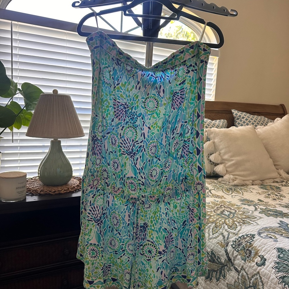 Lilly Pulitzer Multicolor Floral Romper in Blue, Green & Purple - Picture 3 of 3